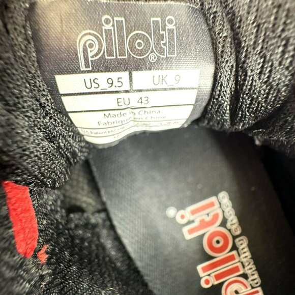 Piloti Prototipo GT Driving Shoes Mens US Size 9.5 Black Red Lace-Up Sneakers - Picture 9 of 9